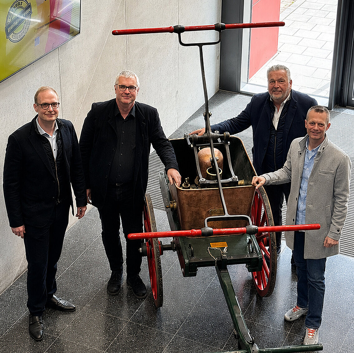 v.l.n.r.: Claudius Blank, Dr. Frank Höndgen, Michael Schmid, Florian Klein