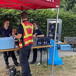 Am Einsatz zur Bombenentschärfung in der Kraepelinstraße