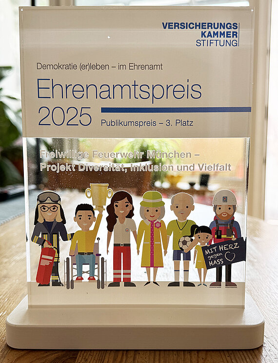 Tisch-Aufsteller zum Ehrenamtspreis