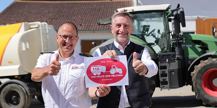 LFV Vorsitzender Johann Eitzenberger und bayerischer Bauernpräsident Günther Felßner