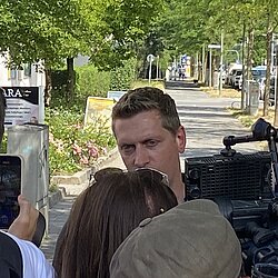 Am Einsatz zur Bombenentschärfung in der Kraepelinstraße