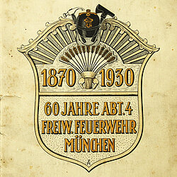 Titelgrafik der Festschrift zu 60 Jahre FF Schwabing