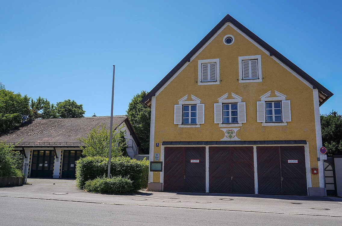 Die neue Fahrzeughalle der Abteilung Aubing