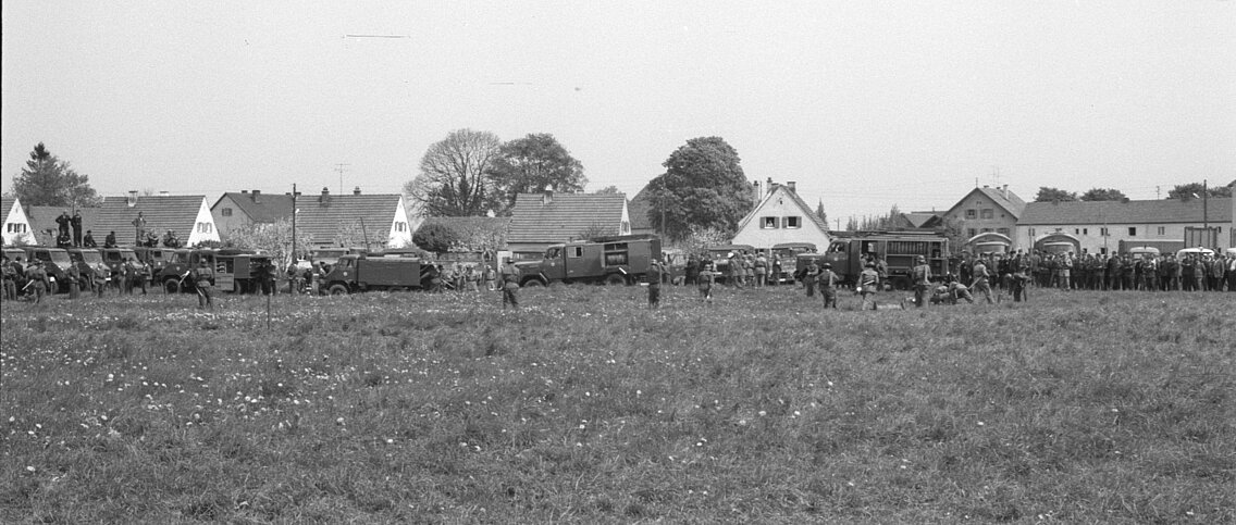 Die erste Brandschutzeinheiten des Luftschutz-Hilfsdienstes aus dem LK Weilheim