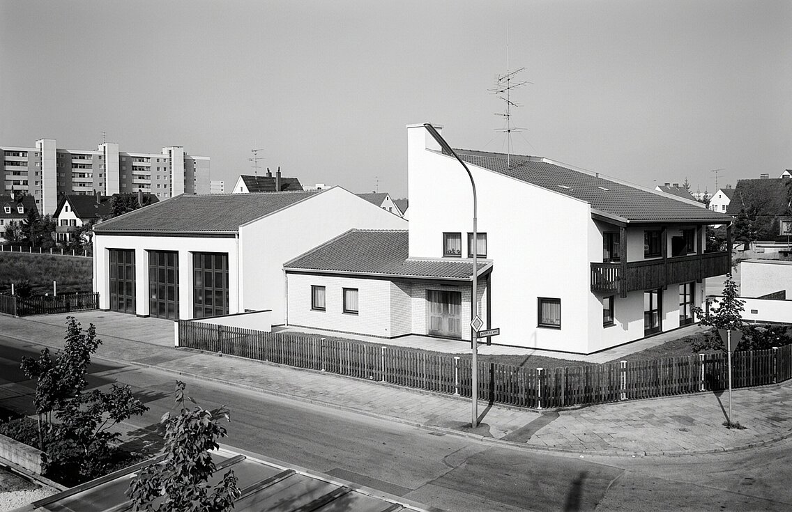Dritter Neubau, das Gerätehaus der Abteilung Harthof in der Heimperthstraße