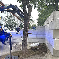 Am Einsatz zur Bombenentschärfung in der Kraepelinstraße