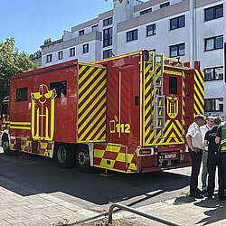 Am Einsatz zur Bombenentschärfung in der Kraepelinstraße