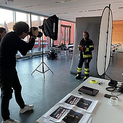 Hinter den Kulissen der Fotoaufnahmen