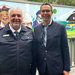 SBI Michael Schmid (links) und Thomas Schmid, Geschäftsführer GVG